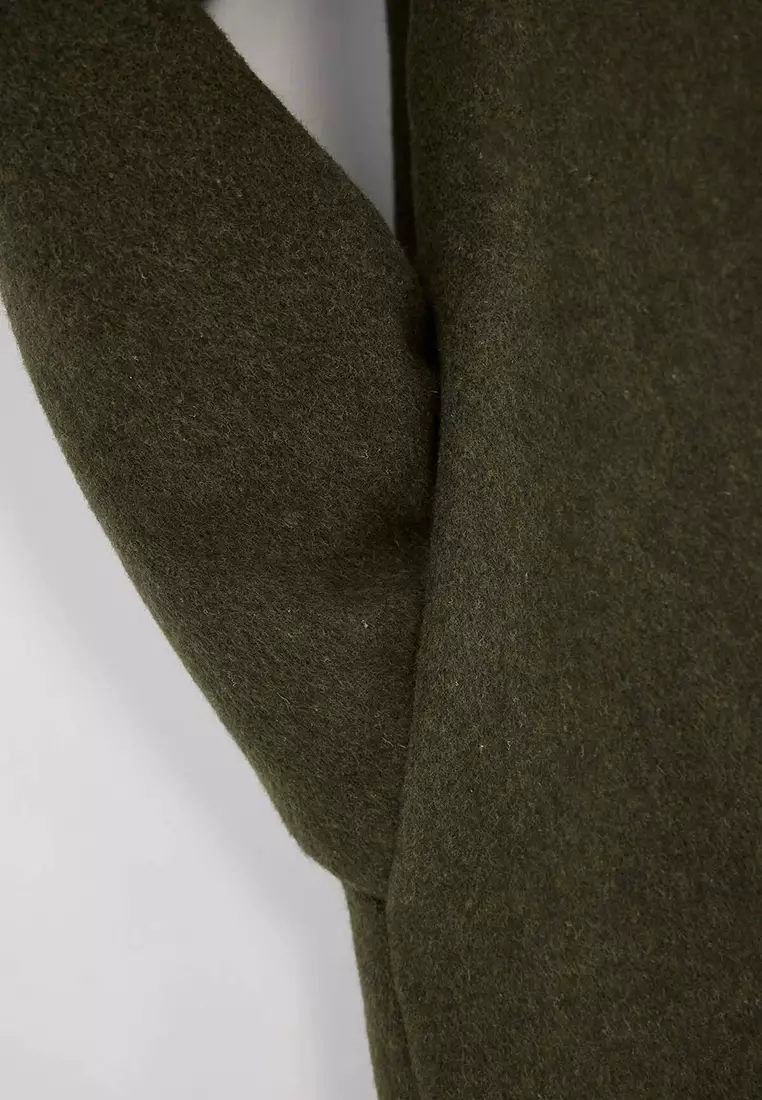 Khaki Oversize Large Size Coat Tbbaw23Kb00002