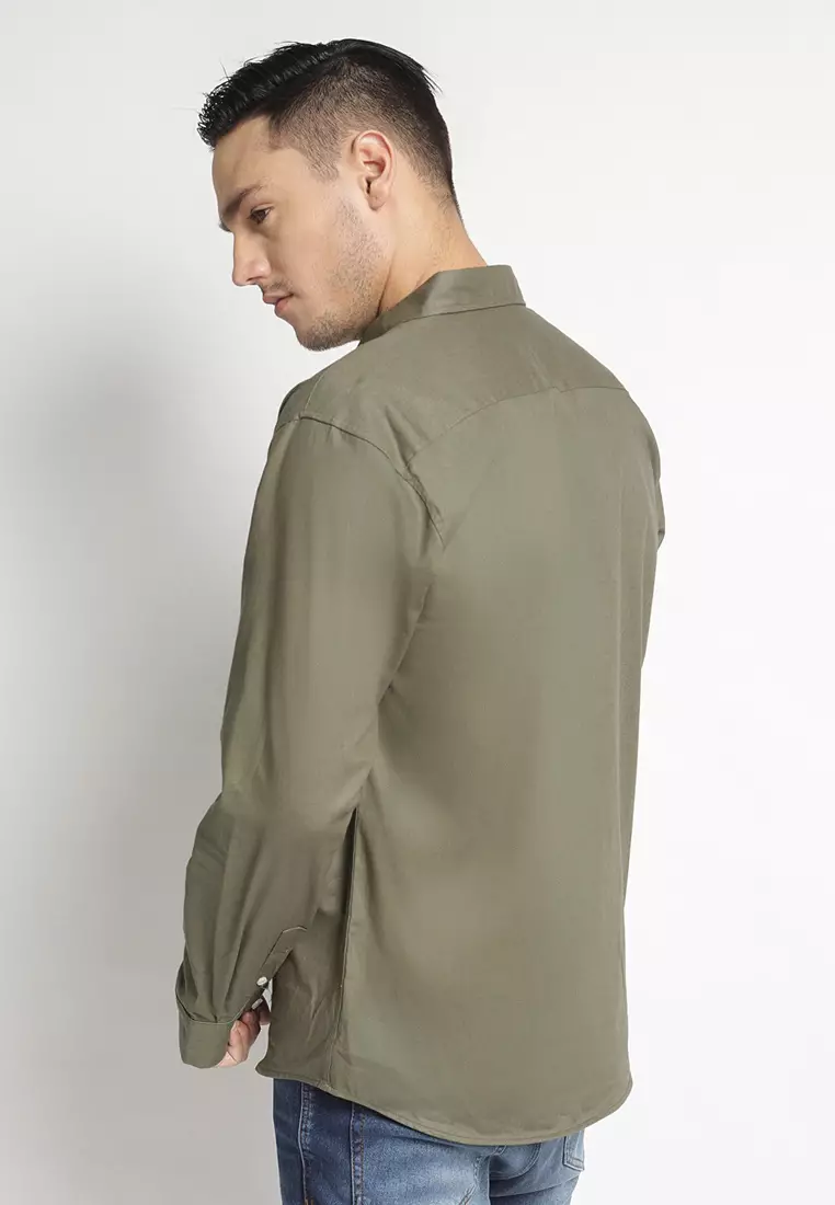 Green Army Oxford Shirt