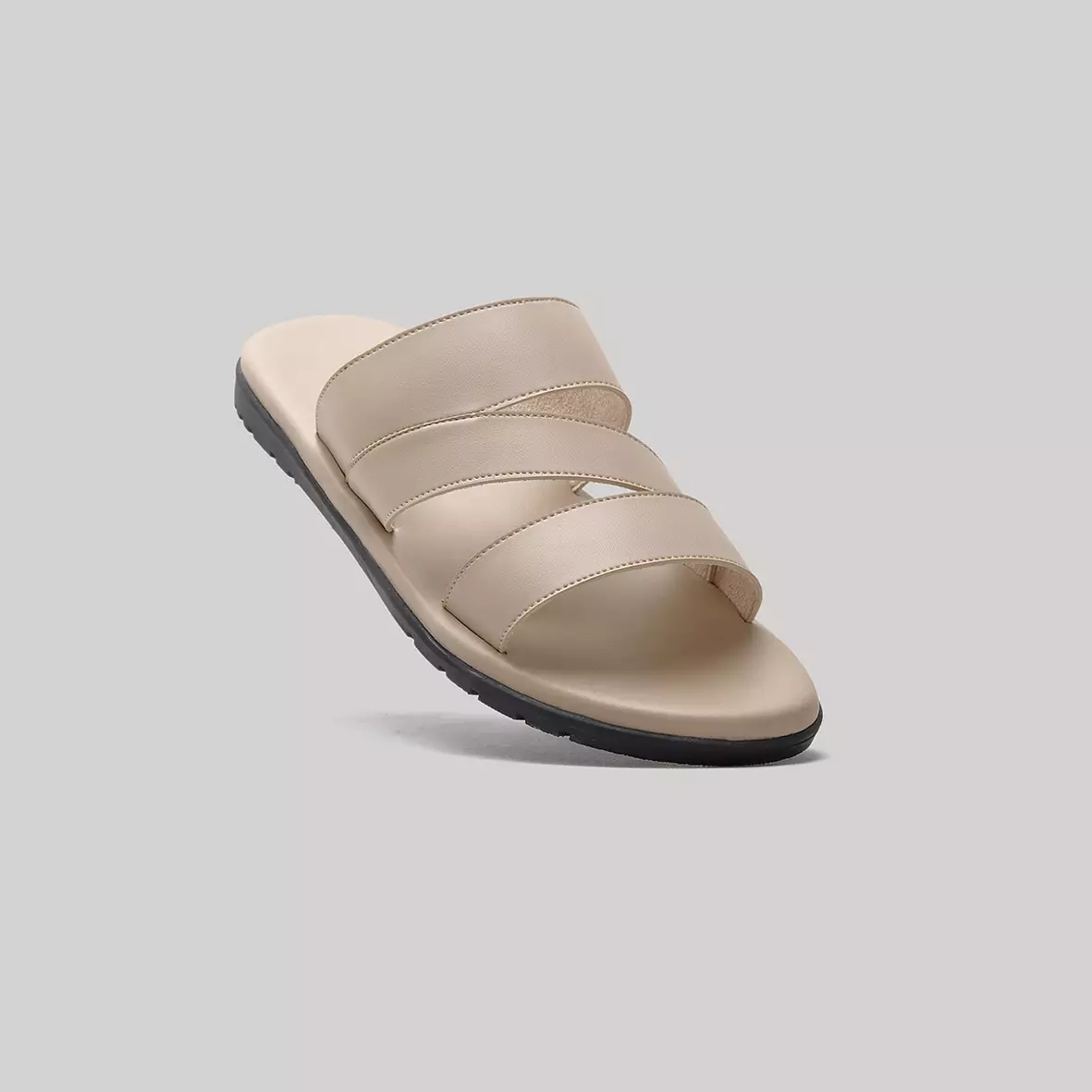 Cogen Sendal Cowok Sandal Slop Pria Kulit Nyaman - Feel Nufort - Cello Creme