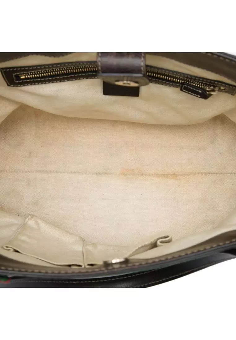 Pre-Loved Gucci Gg Canvas Web Mayfair Tote