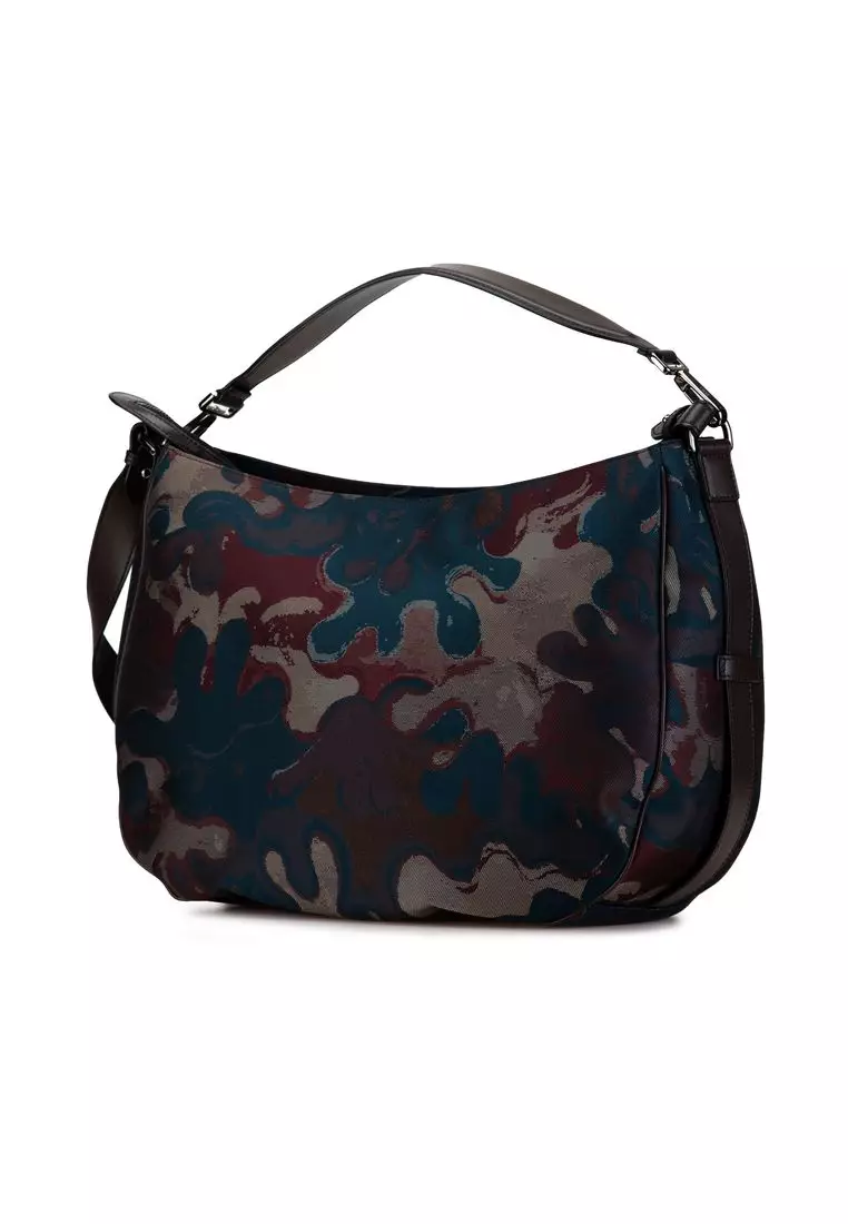 二手 Dior Peter Doig 牛仔迷彩軟馬鞍包