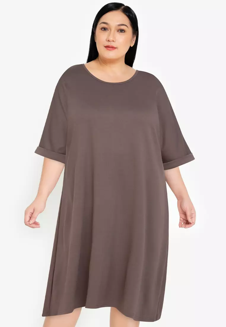 Plus size clearance drop waist dress