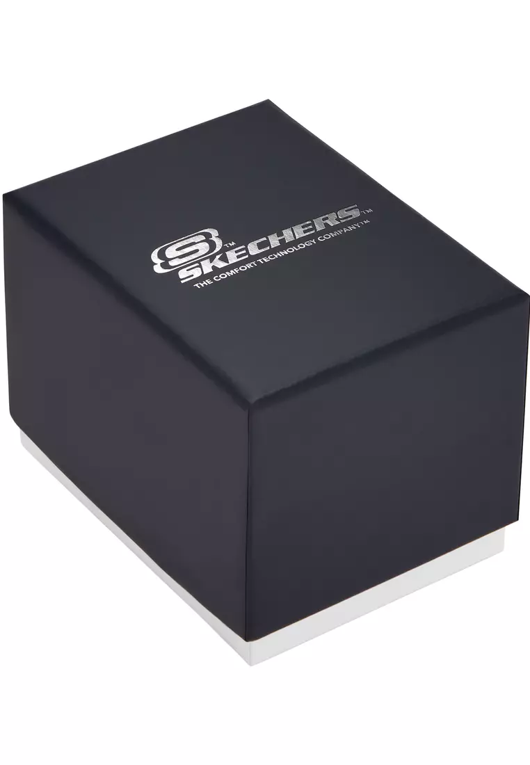 Skechers Men's Sturgess Analog-Digital Watch ( SR1171 ) - Digital, Black Case, Round Dial, 22 MM Blue Polyurethane Band