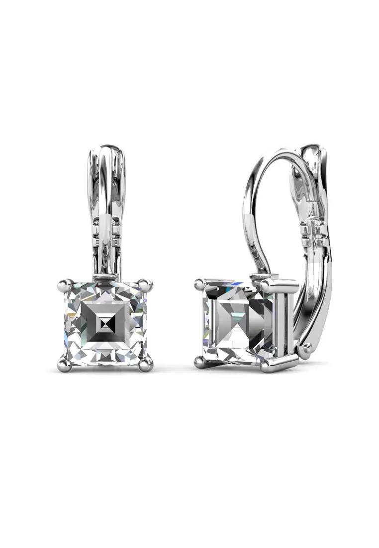 Jual Her Jewellery Clip Square Earring WG Anting Crystal by Her