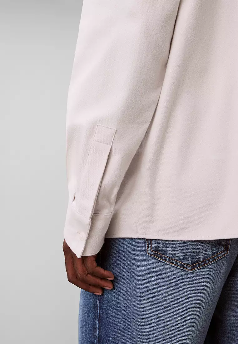 混色法蘭絨寬鬆鈕扣恤衫 - Calvin Klein Jeans