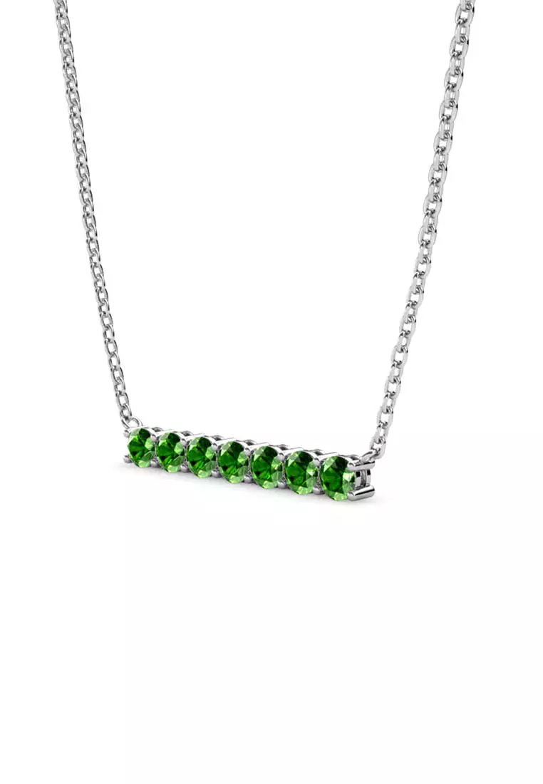 Myriad Birth Stone Pendant August Peridot WG - Kalung Crystal by Her Jewellery