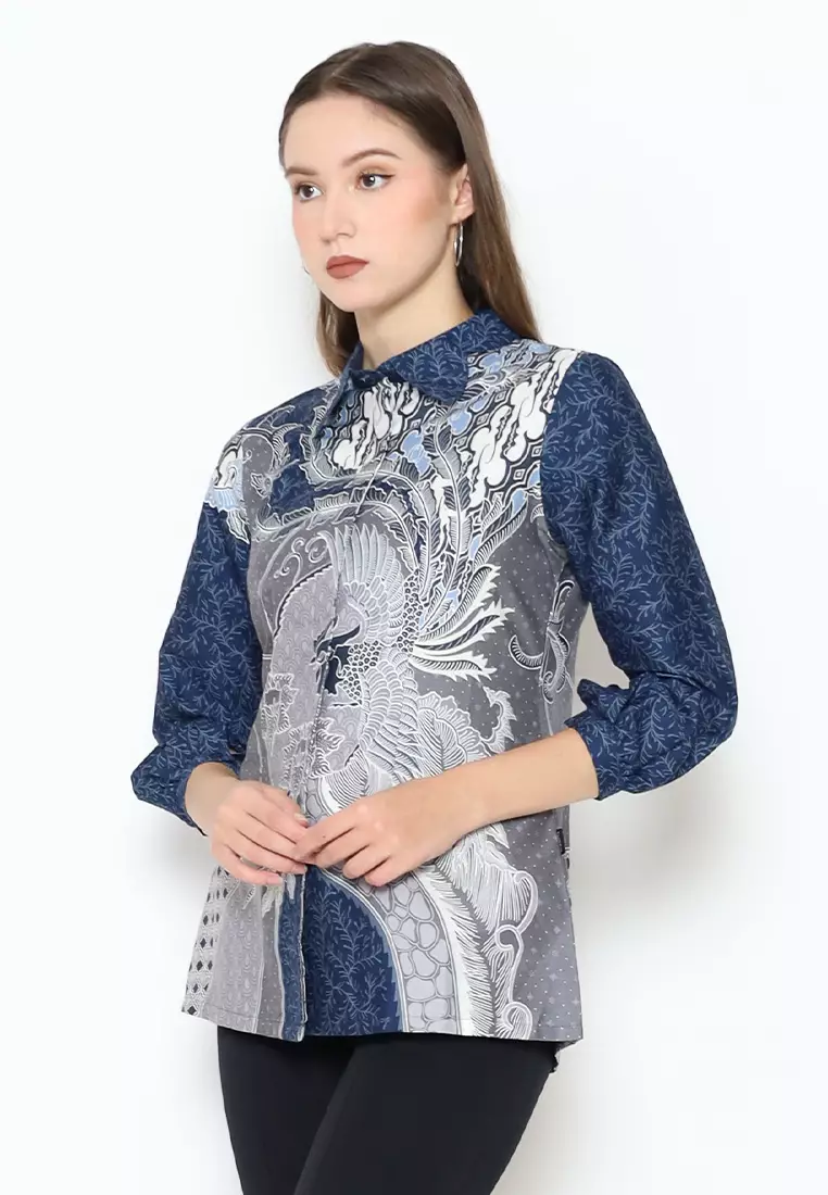 Hadinata Batik Wanita Superfine Blouse Jiva Jaya