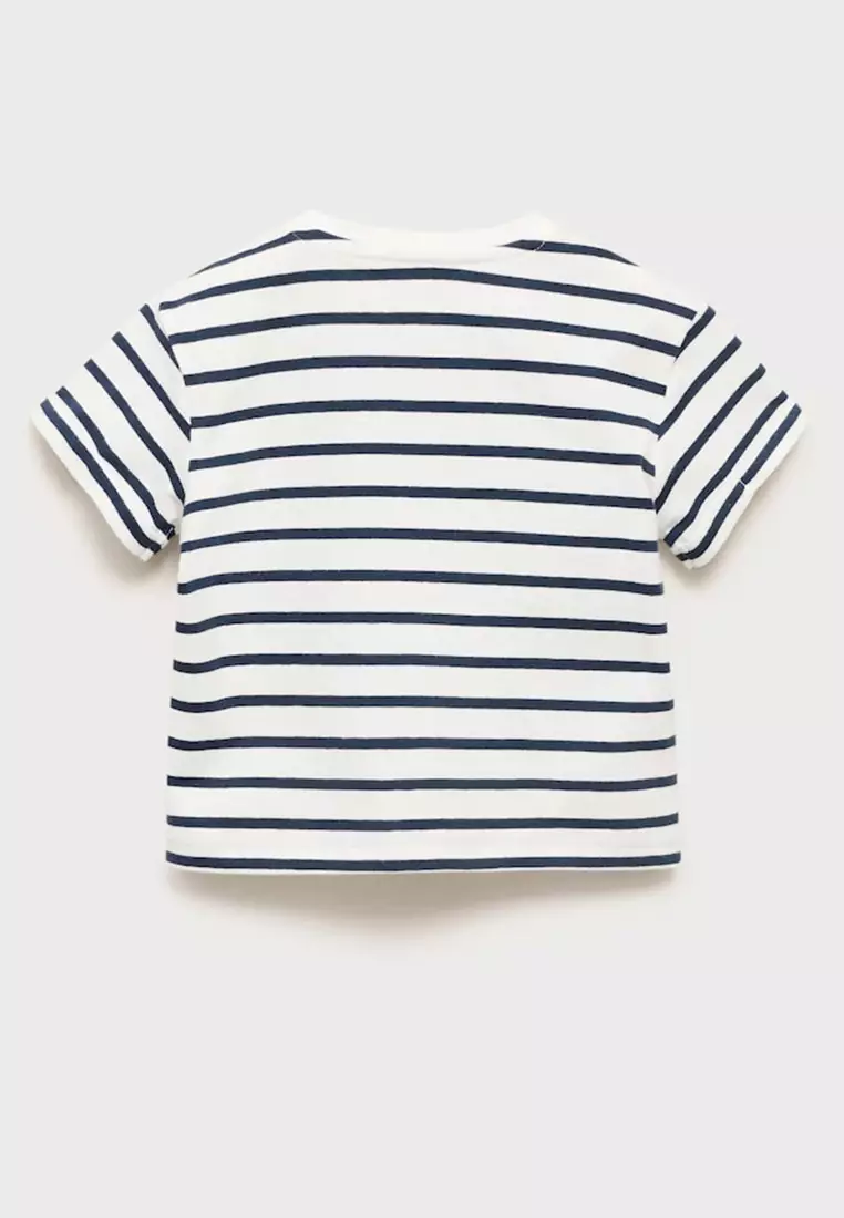 Patch Striped T-Shirt