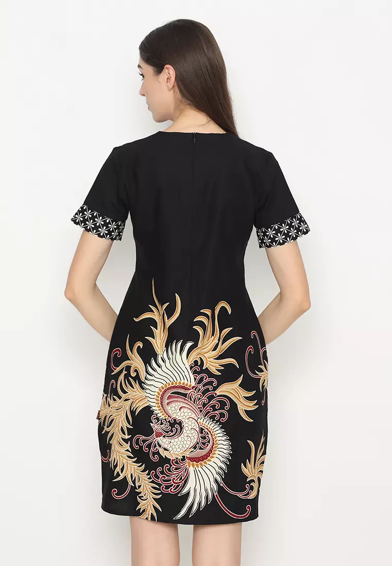 My Aksa Batik Wanita Dress Furing Vanda Vallen