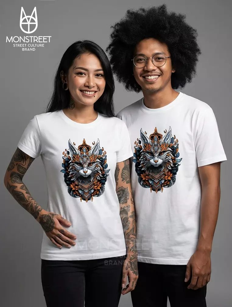 Monstreet Kaos Katun Combed 24S Grafis Reguler Fit Putih Tshirt UTR106 Cotton Combed 24S Graphic Tshirt Regular Fit White Tshirt
