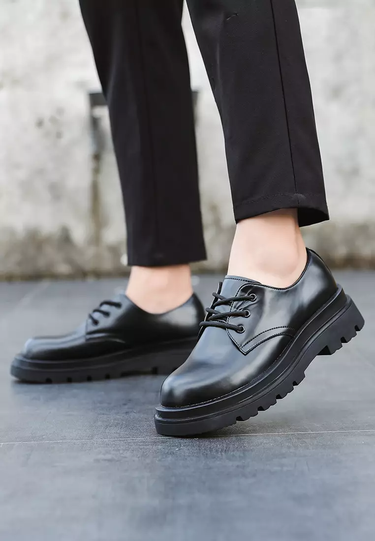 Platform Leather Derby Shoes MK812-1