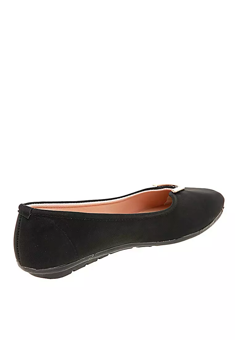Yuna Flatshoes Woman Design Casual Sepatu Wanita Premium Quality - Black