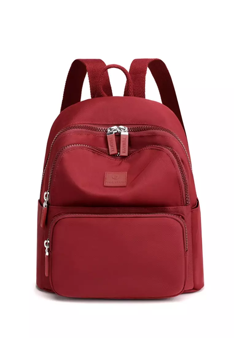 Red mini backpack best sale purse