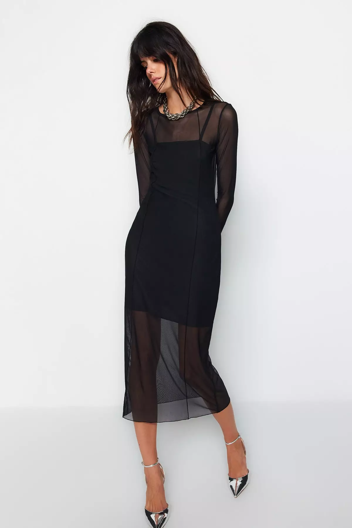 strapless open back dress Black Desert Muse Kaftan