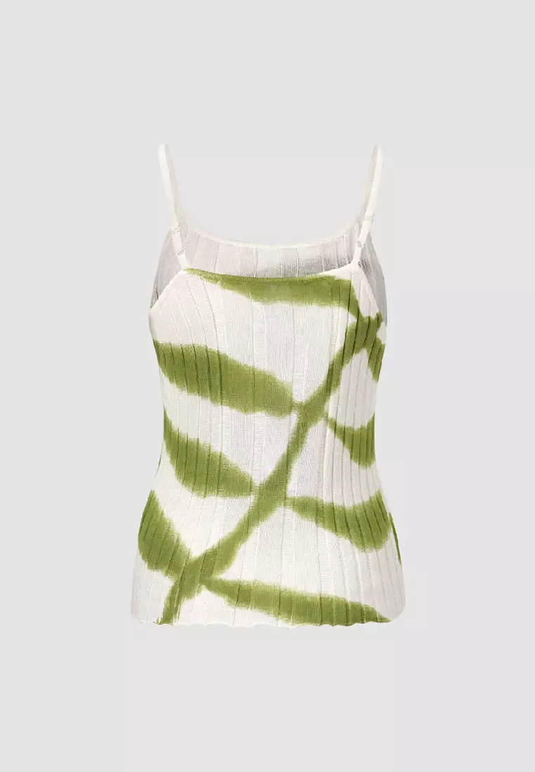 UR夏季新款女装时尚薄荷曼波撞色织染吊带背心UWH940057