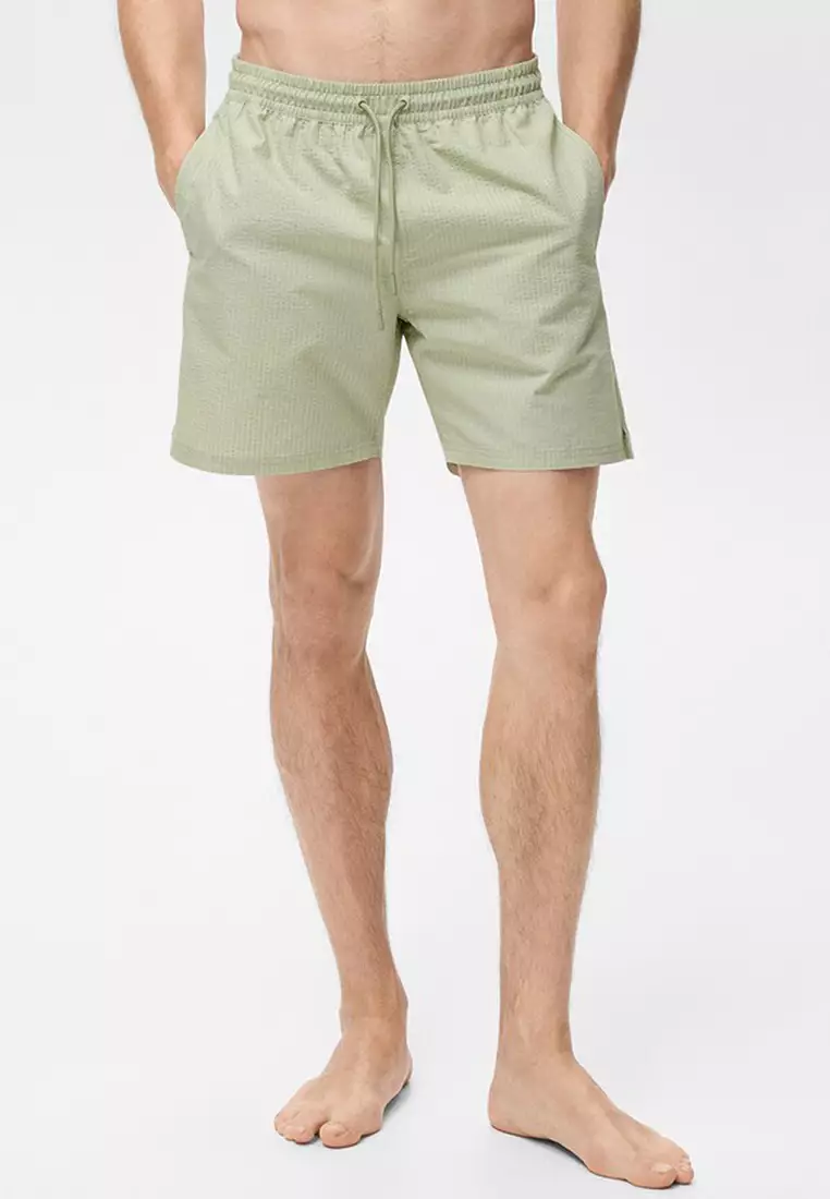 Seersucker Swimming Trunks