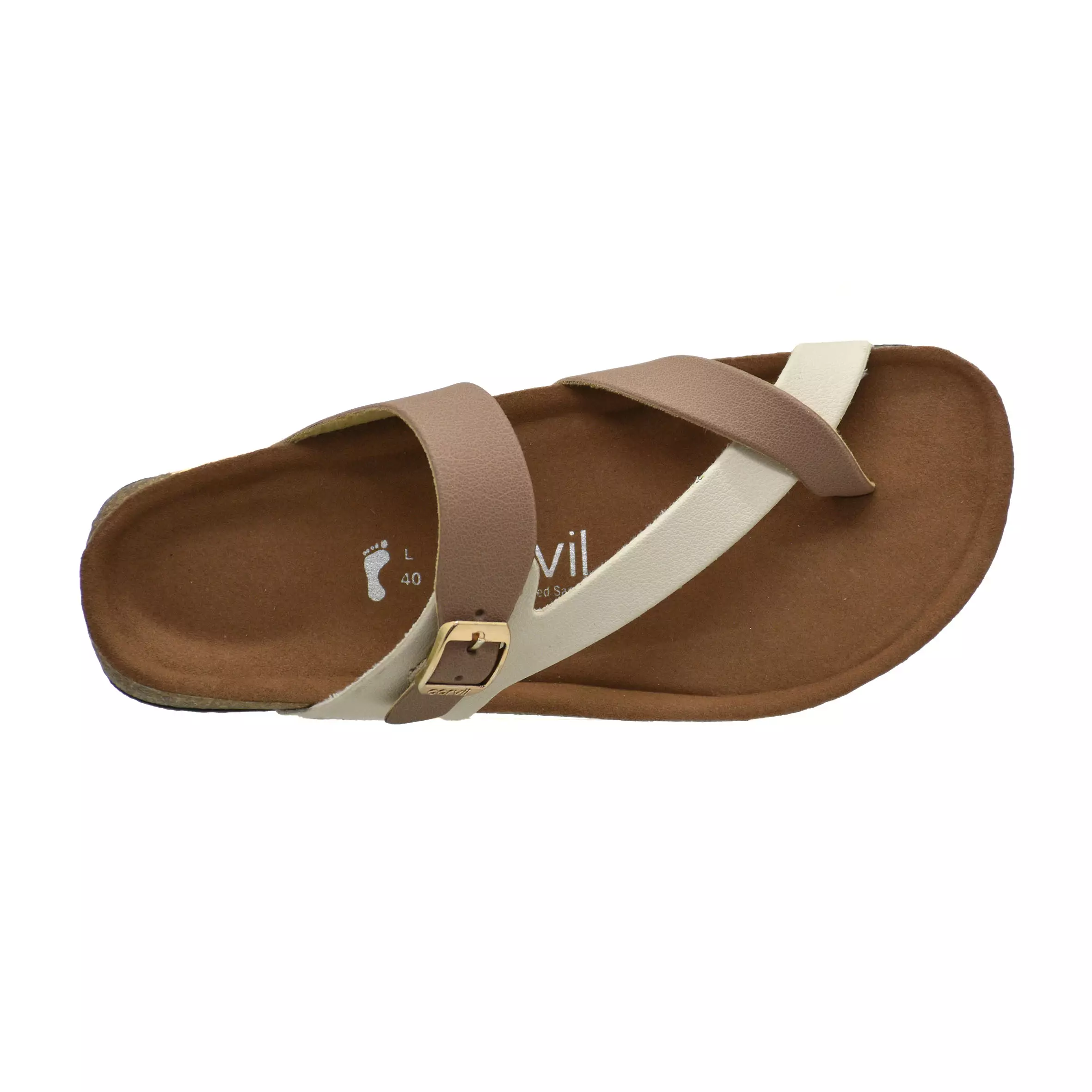 Carvil Sandal Wanita Callista-03 L Mocca/Ivory