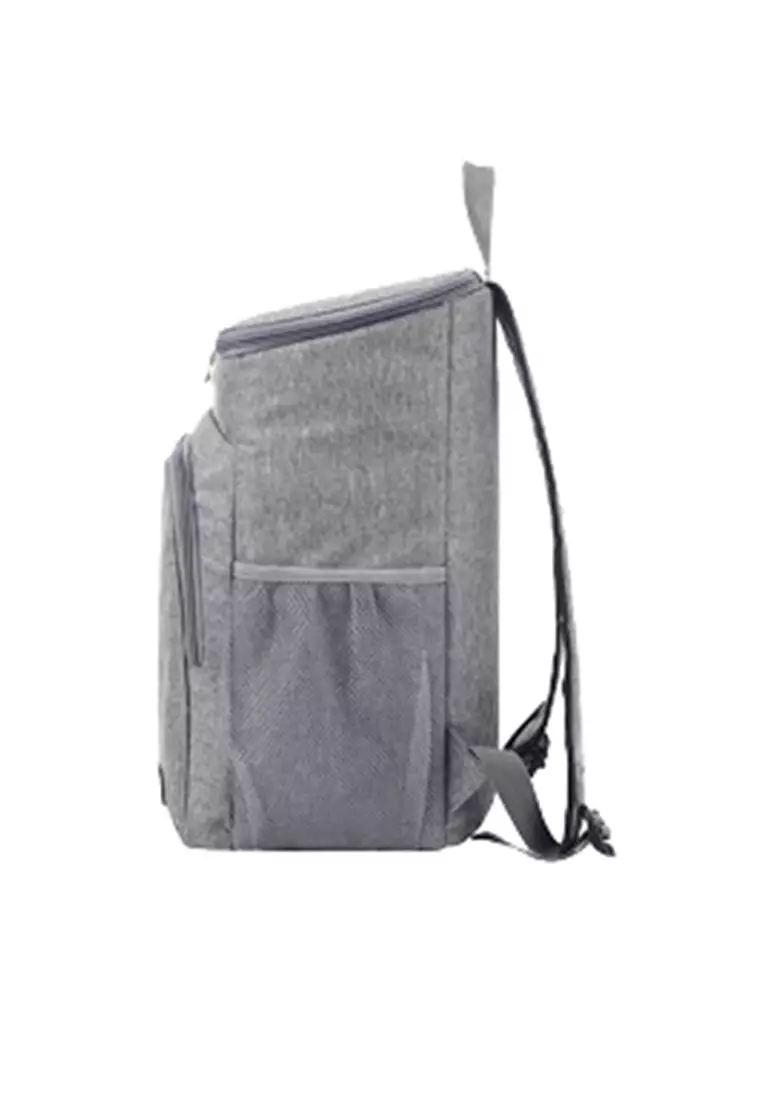 Tas Ransel Piknik Hot and Cold Lunch Bag Insulated Backpack YY29 - Gray