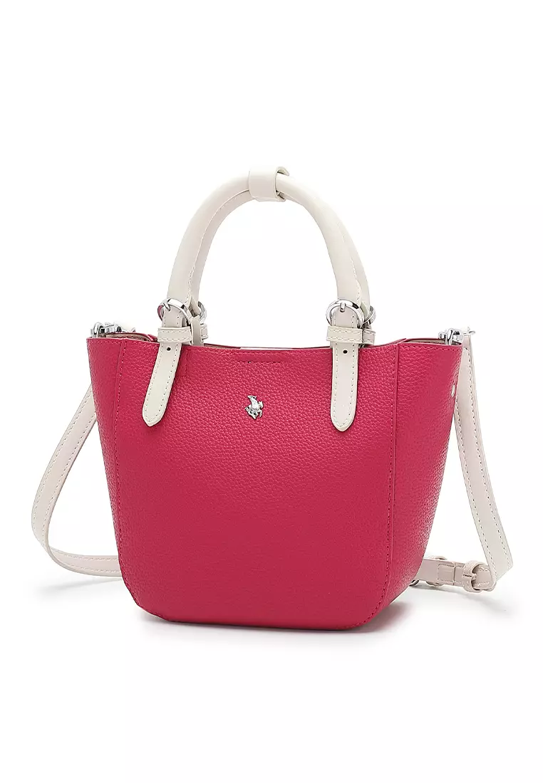 Red top sale handle handbags