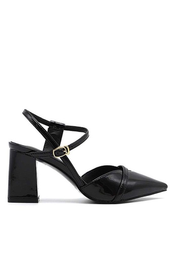 Twenty Eight Shoes black VANSA Ankle Strap Pointed Toecap Heels  VSW-H190062 F3BFBSHD53A40AGS_1