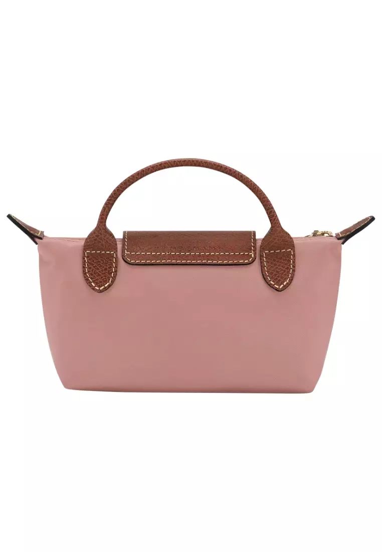Longchamp Le Pliage Original Pouch With Handle Pink Tea