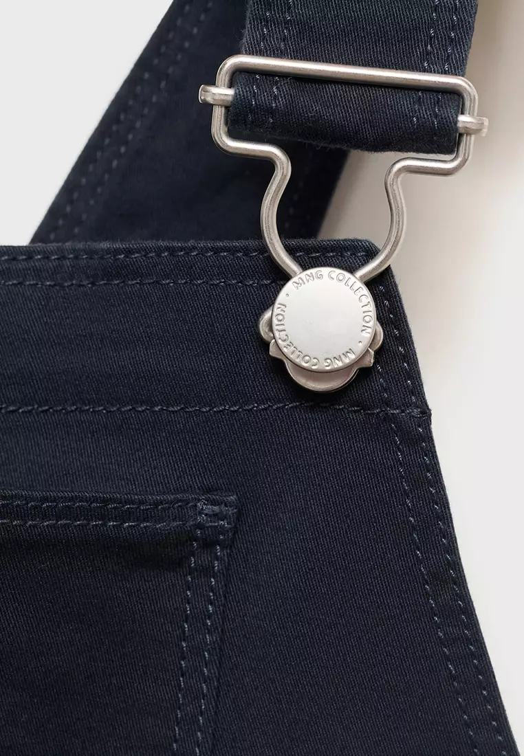 Straight Denim Dungaree Jumpsuit