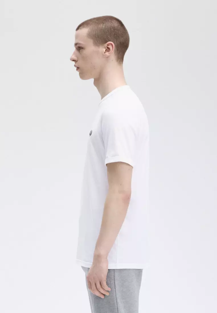 Fred Perry M3519 Ringer T-Shirt (White)