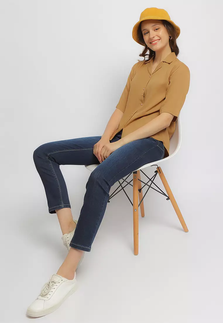 C2 Fritzi Yellow Basic Blouse