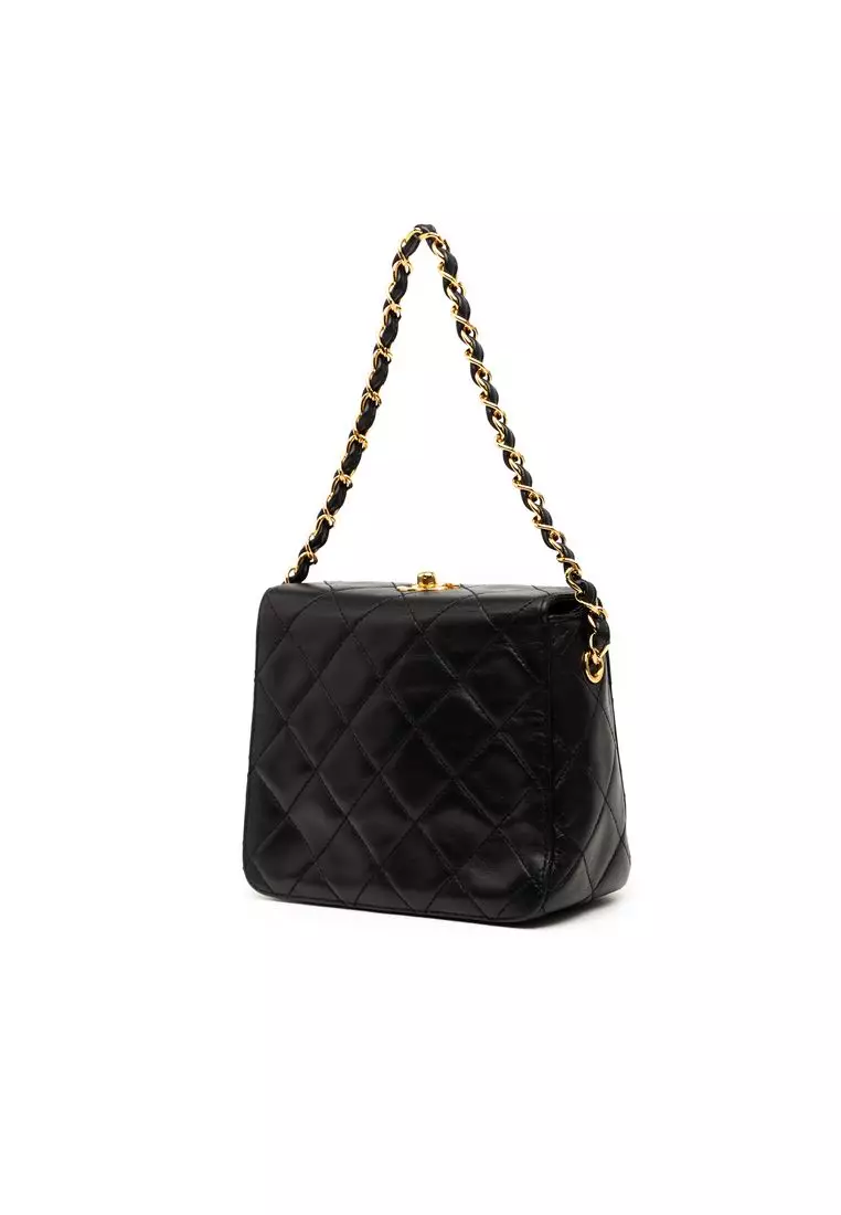 Pre-Loved Chanel Cc Quilted Lambskin Turnlock Handbag