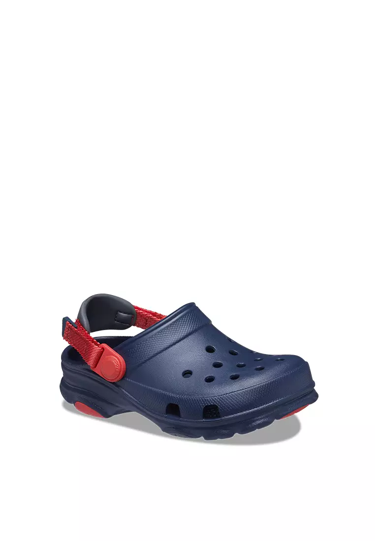 Red and sale blue crocs