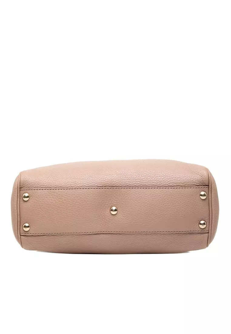 Pre-Loved Gucci Small Calfskin Bamboo Shopper Satchel