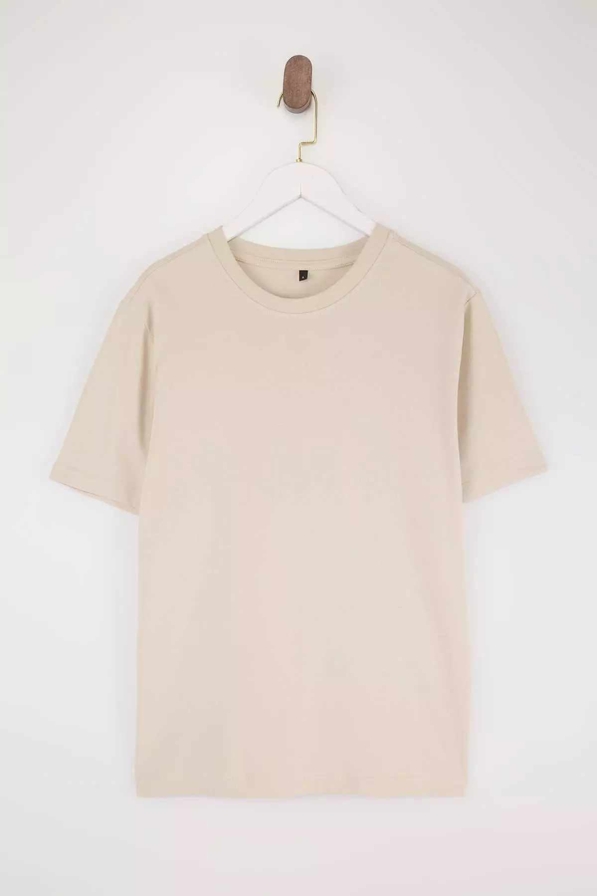 Stone-Burgundy-Dark Brown 3-Pack Slim/Fitted Basic 100% Cotton Tok Fabric T-Shirttmnss19Bo0007