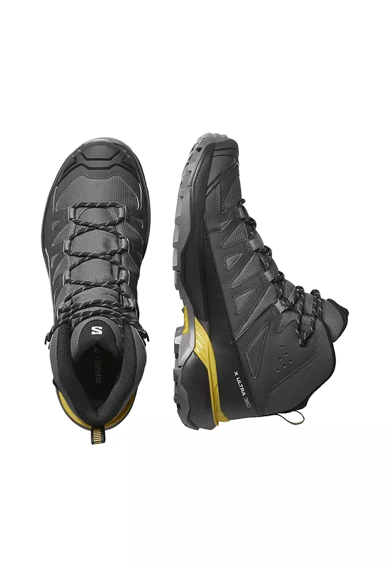 X ULTRA 360 MID GORE-TEX Men's Hiking Boots in Castlerock/Black/Spicy Mustard