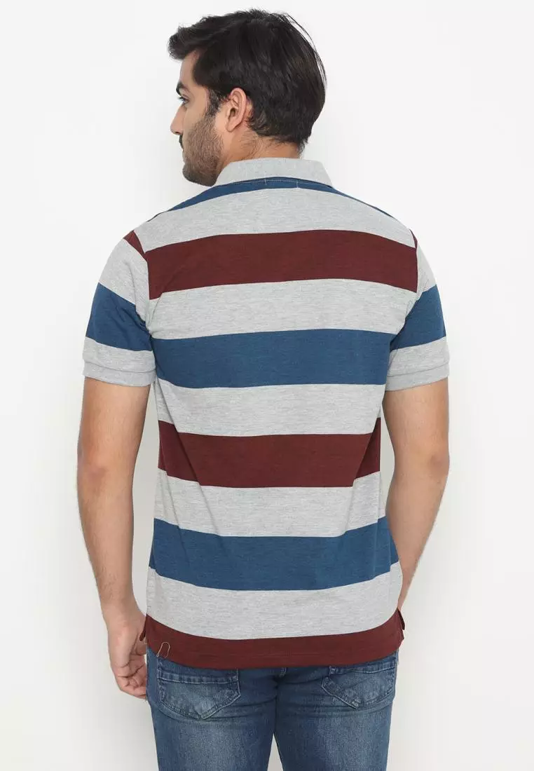 MATSUDA Kaos Polo Pria Katun Baju Cowok Kerah Nishio