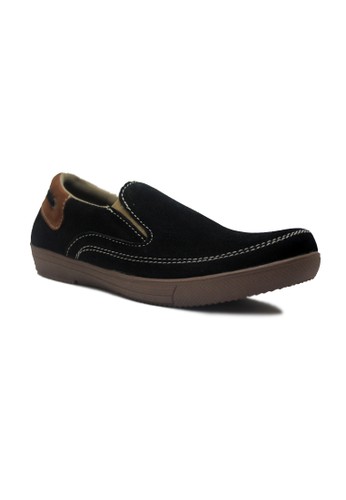 D-Island Shoes Casual Slip On Davis Loafers Black