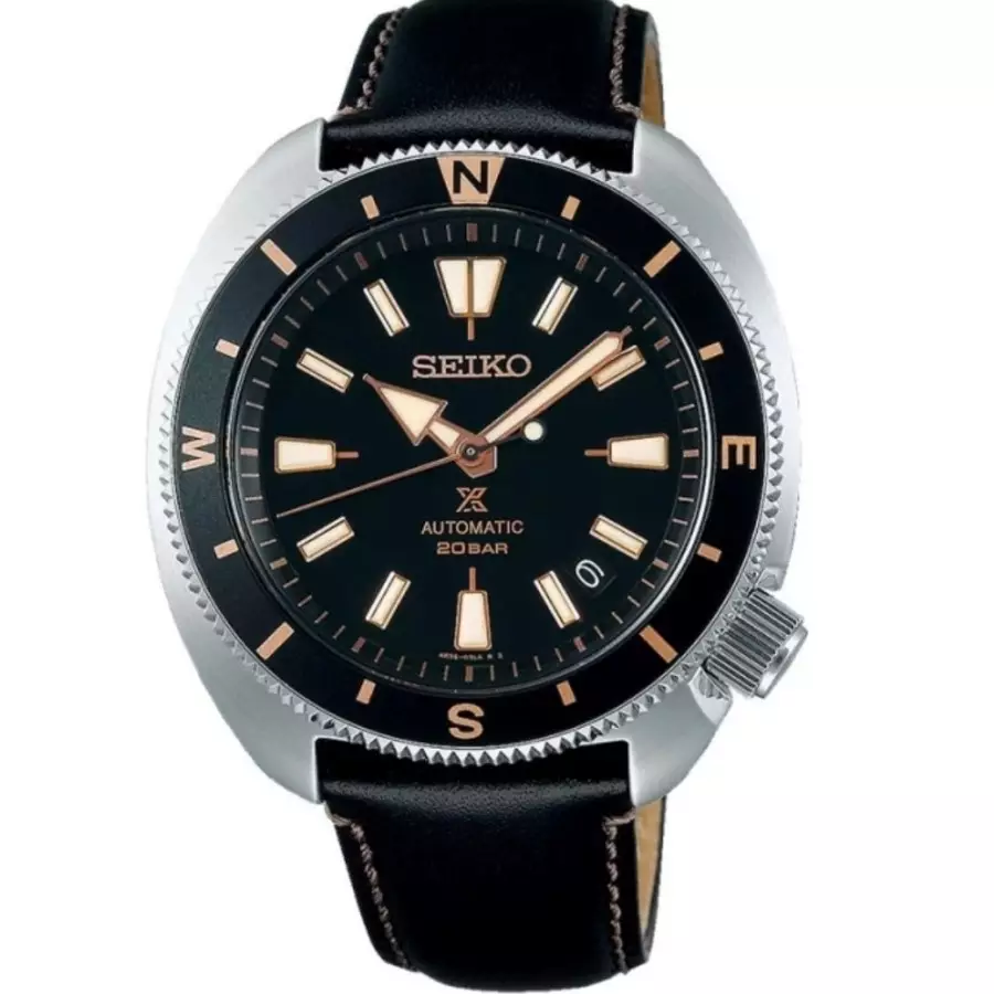 Seiko SRPG17K1 Silver Dasar Hitam Kulit Hitam Cowok