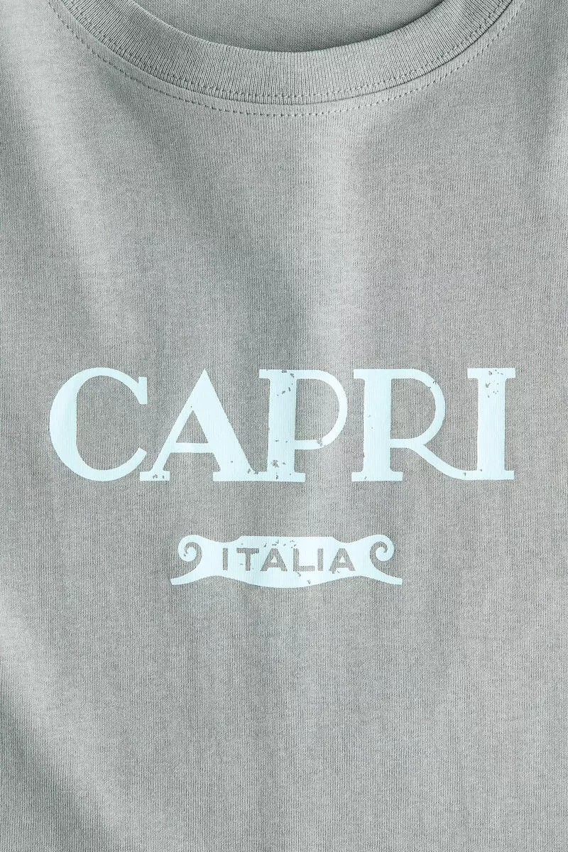 Oversized print-motif T-shirt