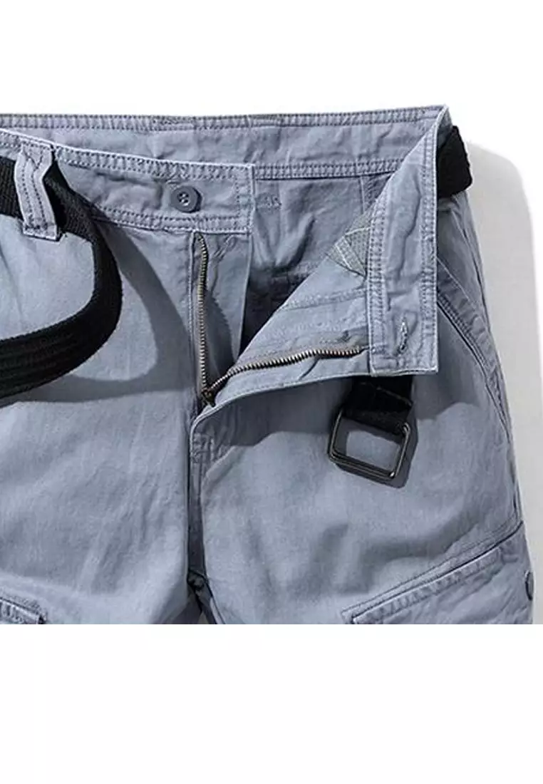 Multi Pockets Cotton Casual Shorts GJL95554