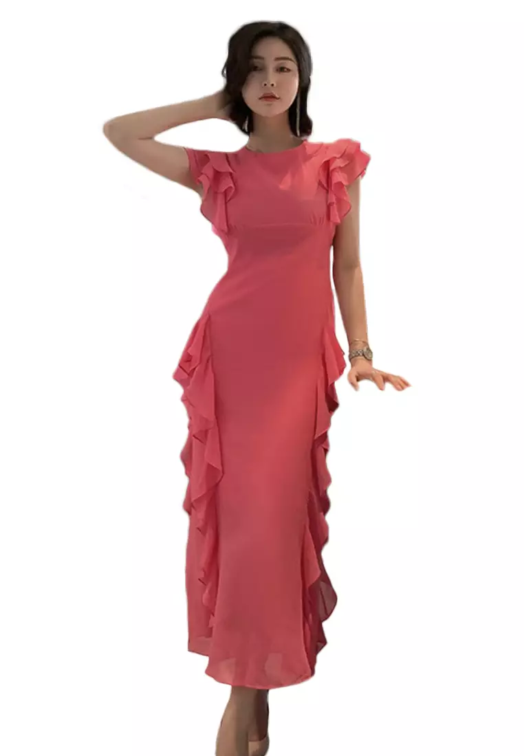 Chiffon one piece dress online sale