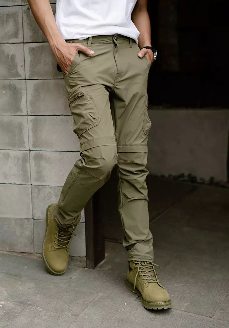 Oxcon Long Pants Cargo 4 WayStretch Nylon Cotton Army Green