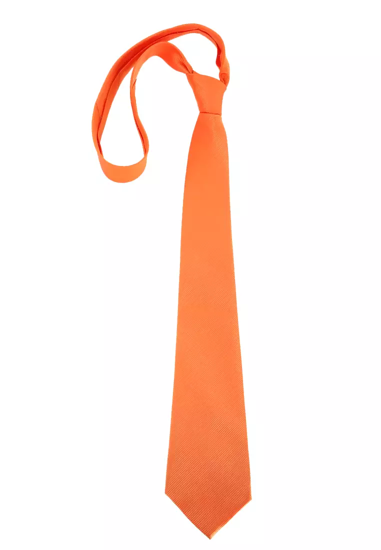 Stranger Dasi Pria Polos Plain Tie Man Neckwear Aksesoris Fashion Material Polyester ORIGINAL - Orange