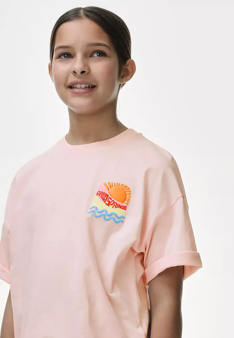 Pure Cotton Palm Springs Graphic T-Shirt