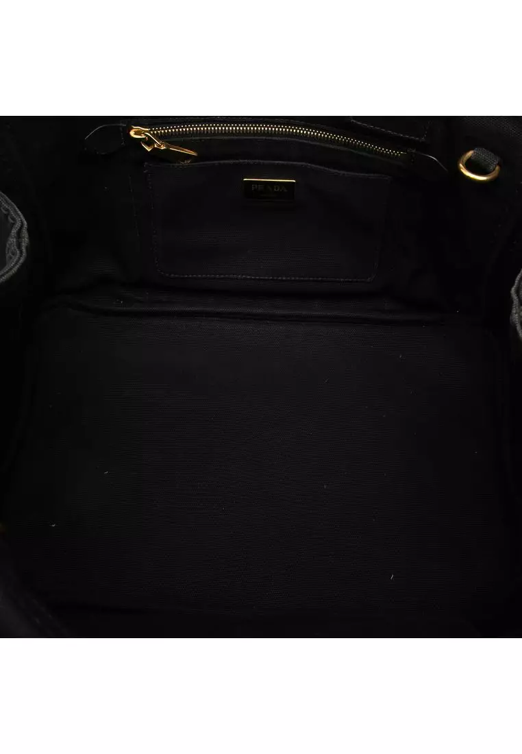 Pre-Loved Prada Canvas Canapa Logo Satchel