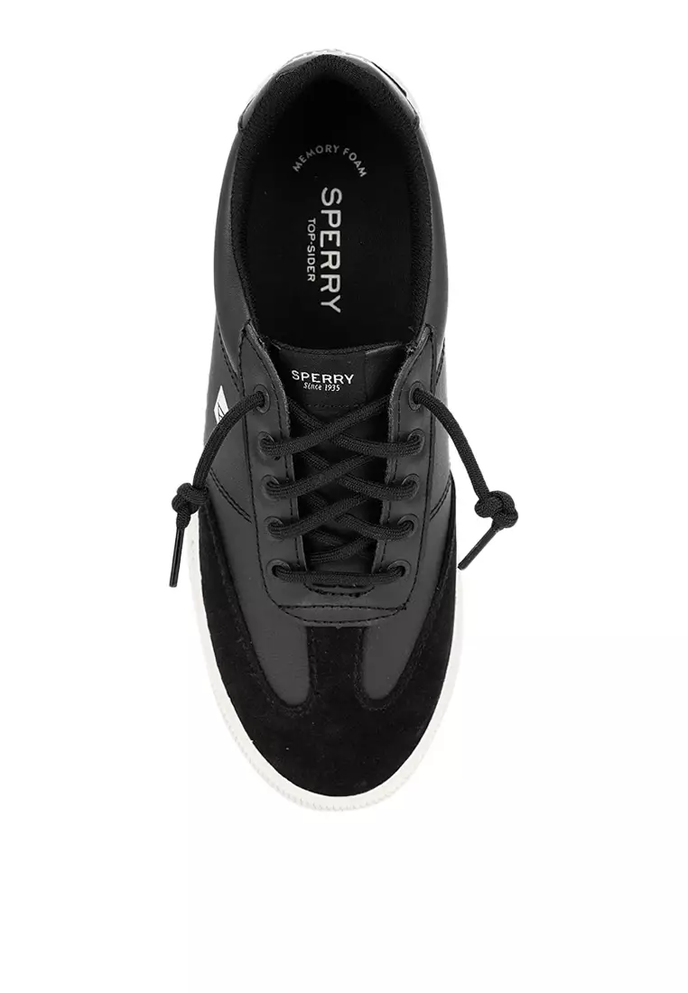 Womens black sperry on sale sneakers