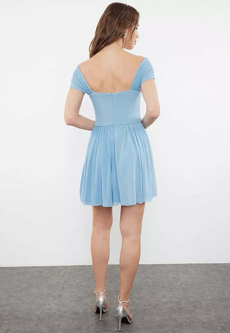 Carmen Collar Mini Dress