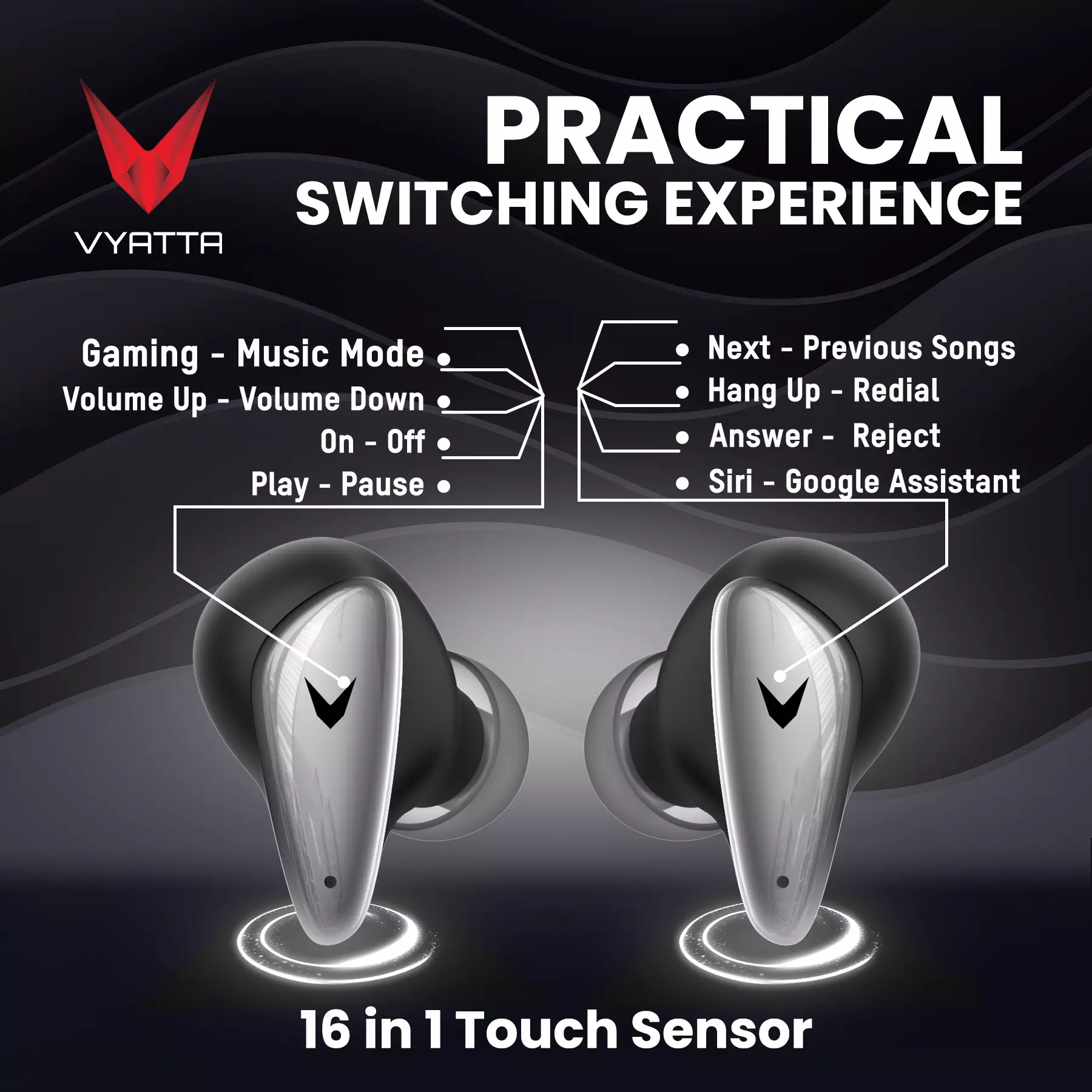 Jual VYATTA VYATTA AIRBOOM NANO VS TWS BLUETOOTH HEADSET EARPHONE ...