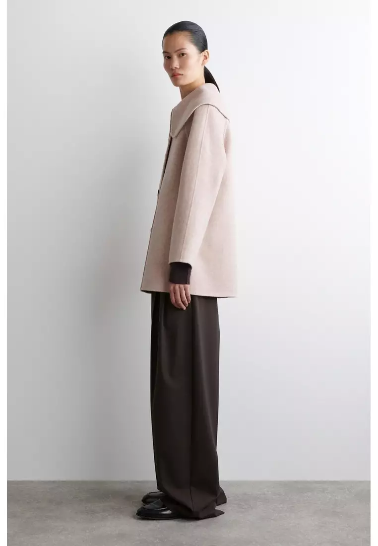 COLLARED DOUBLE-FACED WOOL JACKET