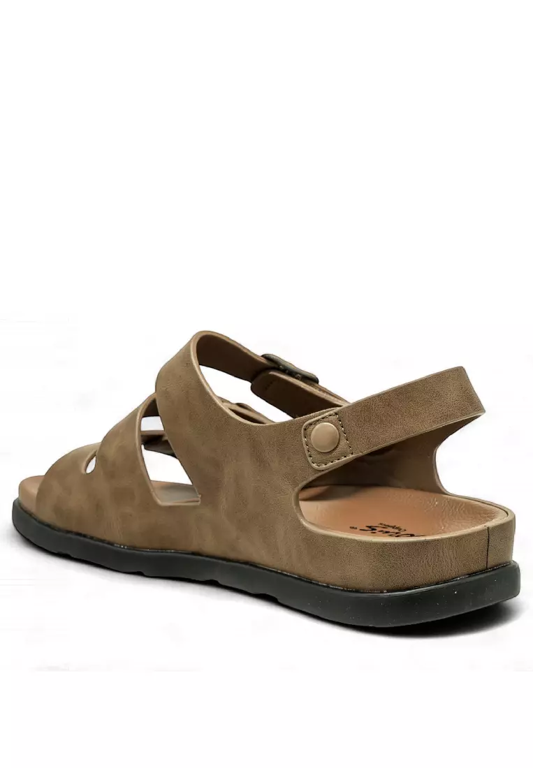 Men Slip On Faux Leather Classic Casual Sandals - 240441247