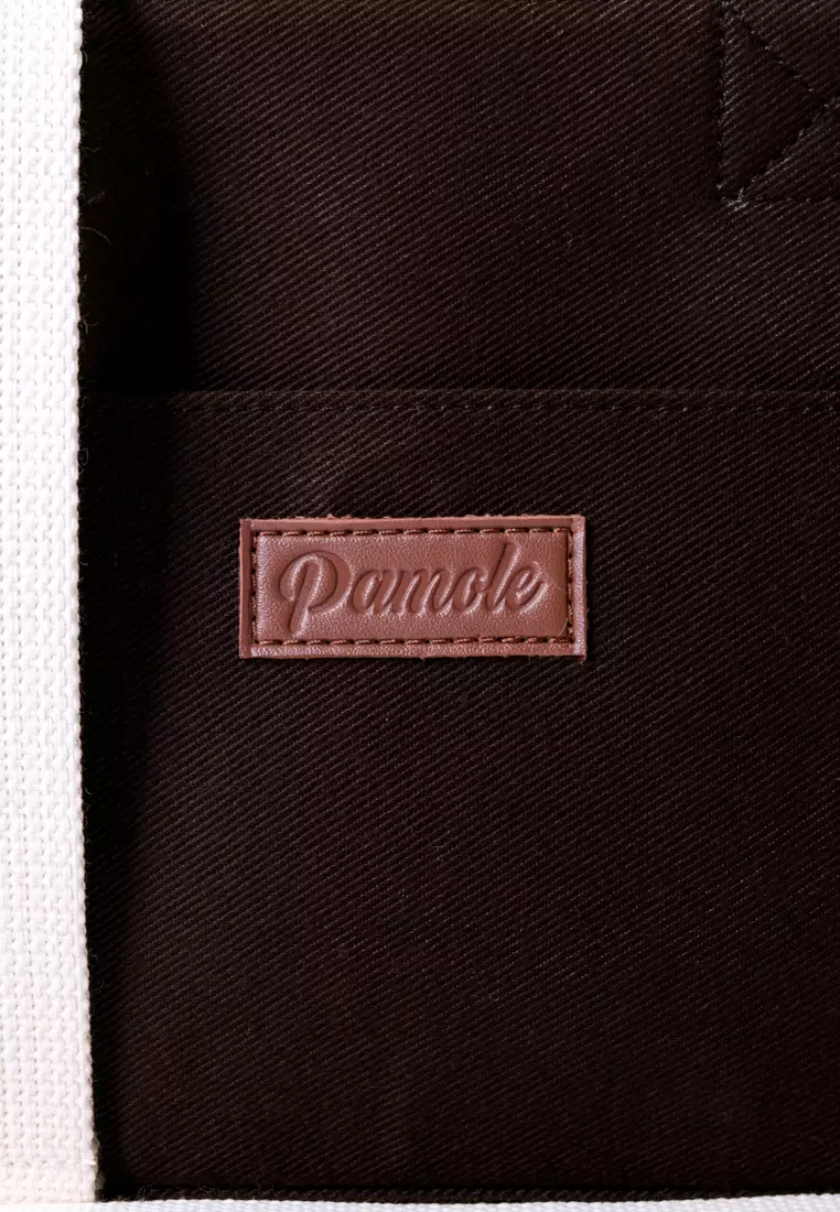 Tas Selempang Sling Bag Wanita Bahan Kanvas Penutup Resleting Rana Series Coklat Tua