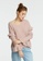 6IXTY8IGHT pink Soft Knit V-Neck Ruffle Sweater ST08044 03BADAAD436C1CGS_2